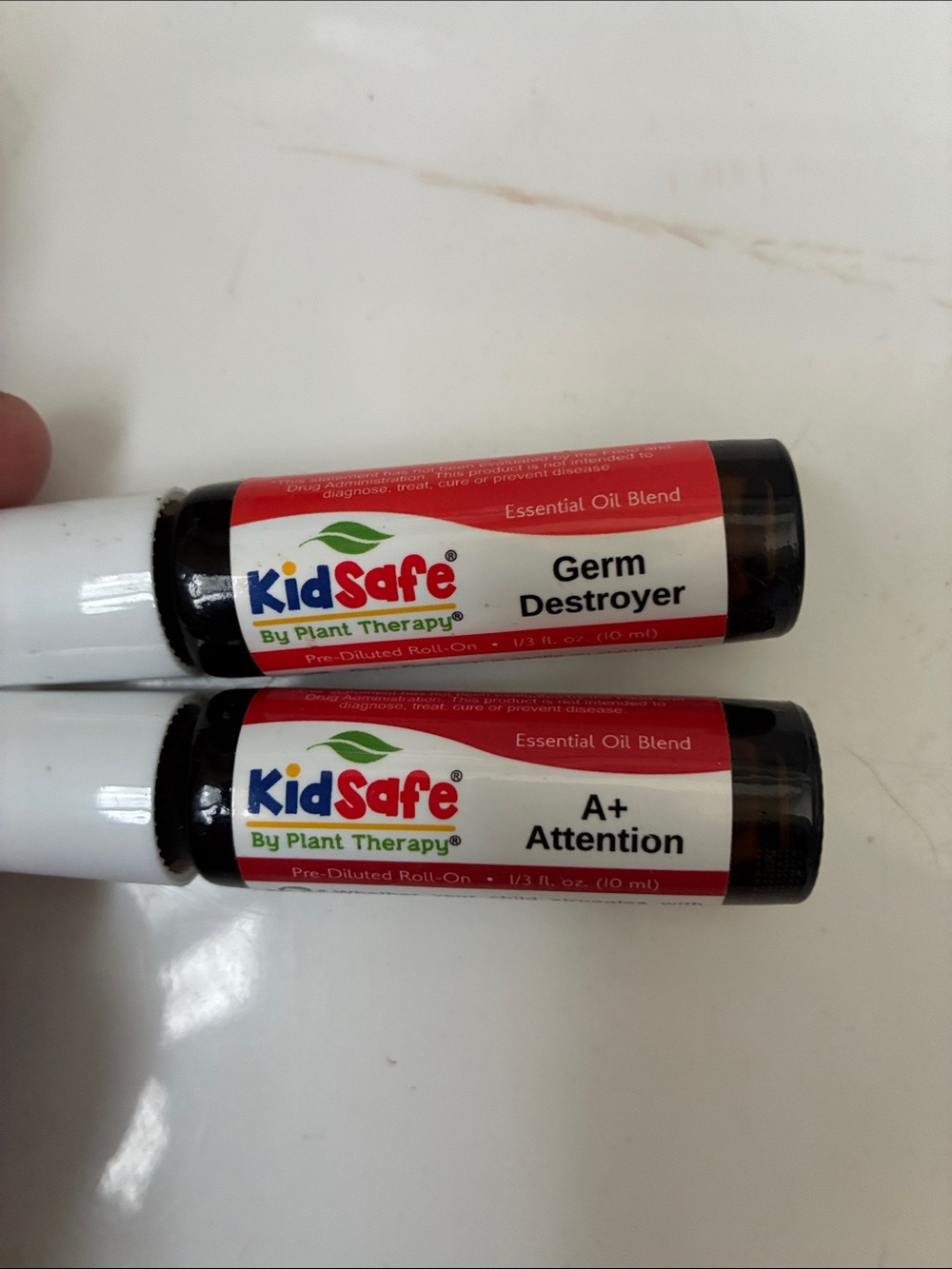 therapy KidSafe Essential Oil Roll-Ons in Red and White